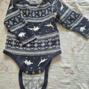 Carter's Navy and White Dinosaur Bodysuit